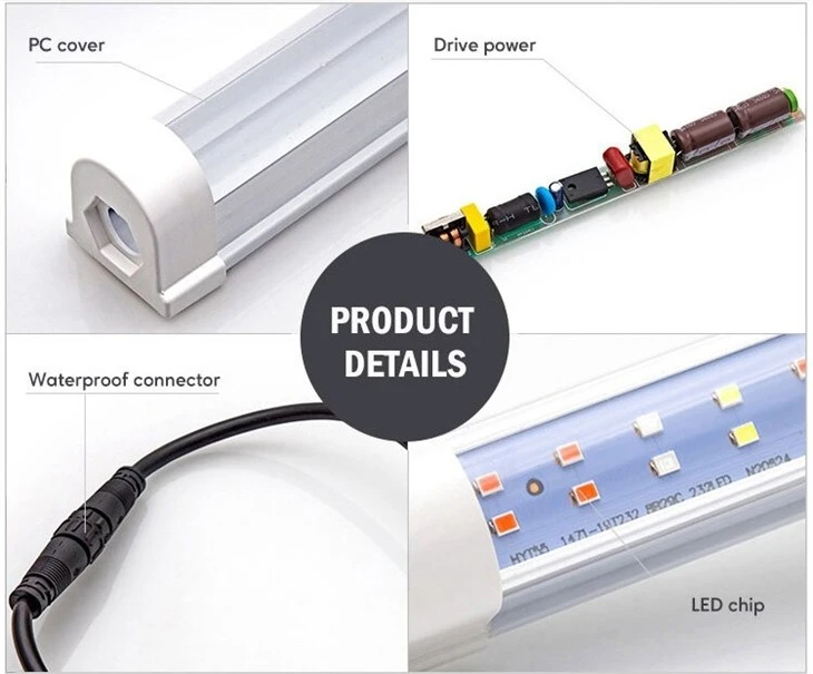 200LEDs T8 Integrated LED Tube Grow Light factory